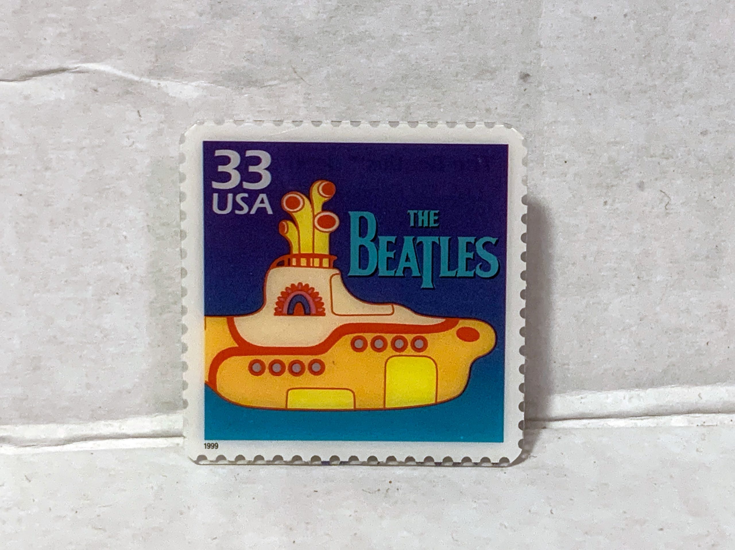 Yellow Submarine postage stamp lapel pin